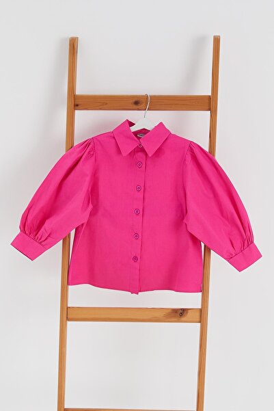 MARKALİSTE Παιδικό πουκάμισο ποπλίνα με φούξια μανίκια