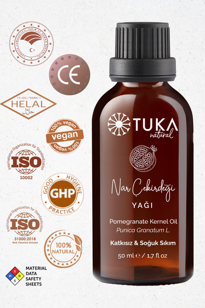 TUKA NATURAL زيت بذور الرمان 50 مل |   زيت طبيعي نقي غني بمضادات الأكسدة