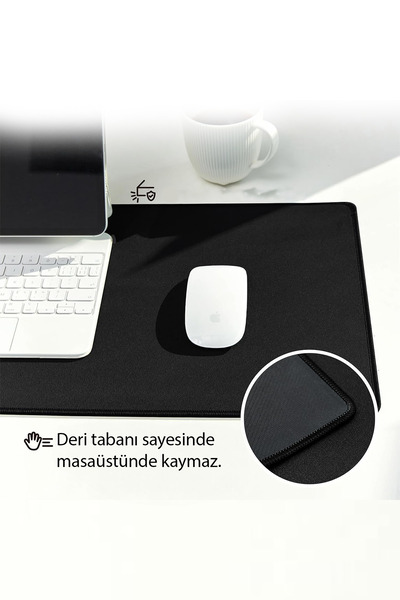 Factorial Подложка за мишка 60x120, черна, прошита, дълга, XXL, подложка за бюро, подложка за мишка и клавиатура, продукти за игри, Mausped