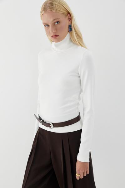 MARKALİSTE Σώμα με ψηλό λαιμό λευκό