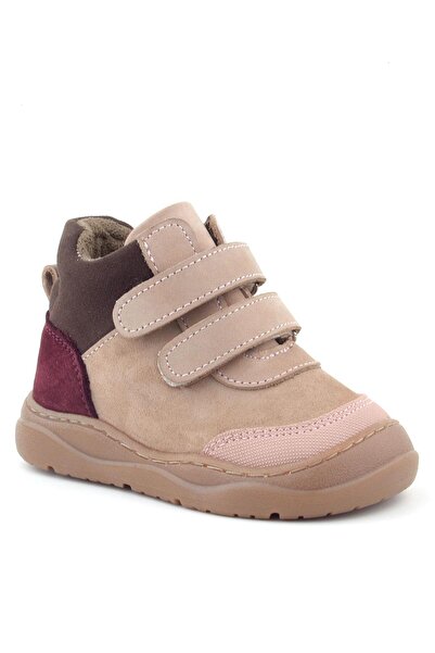 Rakerplus Genuine Leather Powder Pink Velcro Children's Sports Boots