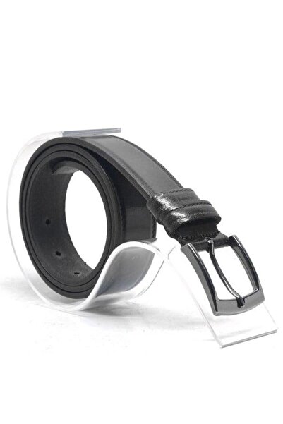 Rakerplus Черен колан от естествена кожа за момче - ежедневен