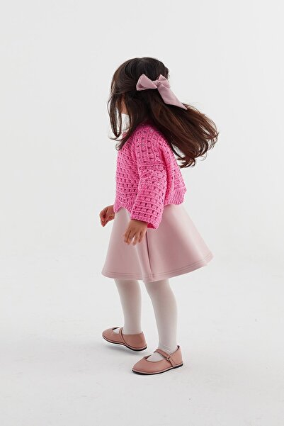 MARKALİSTE نموذج أطفال محبوك باللون الوردي