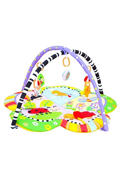 Moon Perky Baby Playmat and Activity Gym - 5 Hanging Sensory Toys, Flower, 85 x 50 x 85 cm