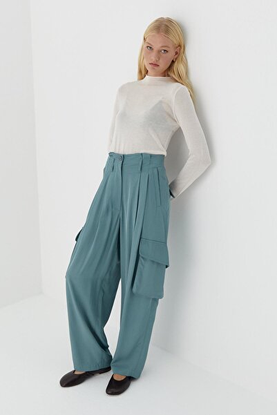 MARKALİSTE Dökümlü Cargo Pants Mint