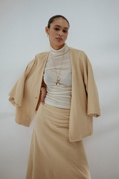 MARKALİSTE Cremă pentru fuste din material subțire cu aspect de tricotaj