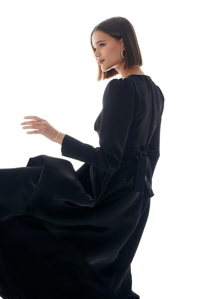 MARKALİSTE Μαύρο βραδινό φόρεμα Alice