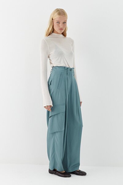 MARKALİSTE Dökümlü Cargo Pants Mint