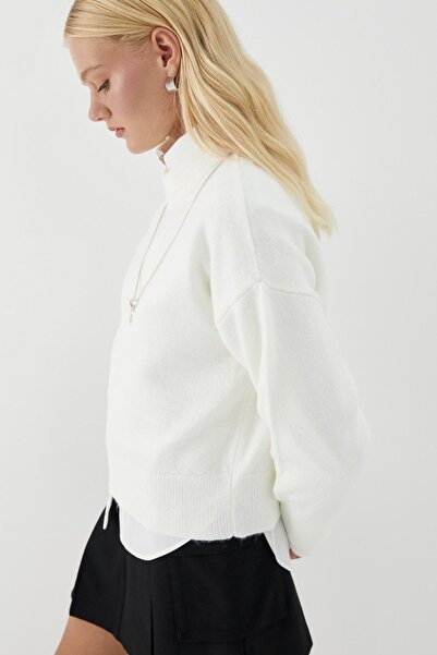 MARKALİSTE Basic Knitwear Sweater Ecru