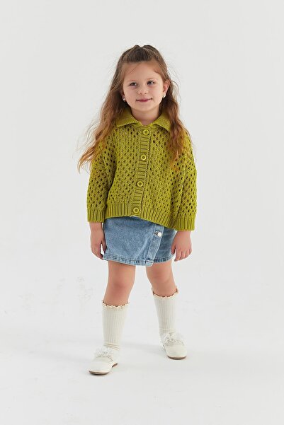 MARKALİSTE Children's Knitwear Cardigan Oil Green