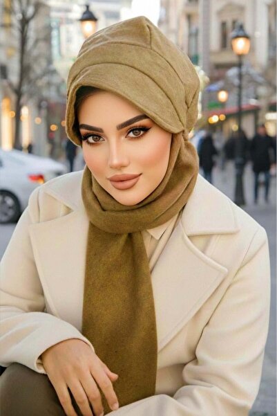 Aişe tesettür Hardal Kaşe Tesettür Şapka