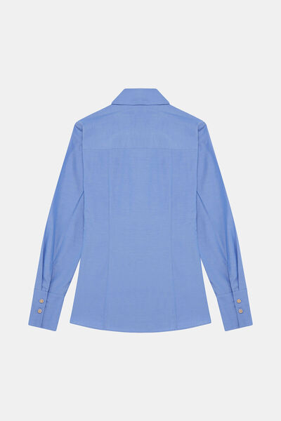 W Collection BLUE BUTTON DETAIL SHIRT