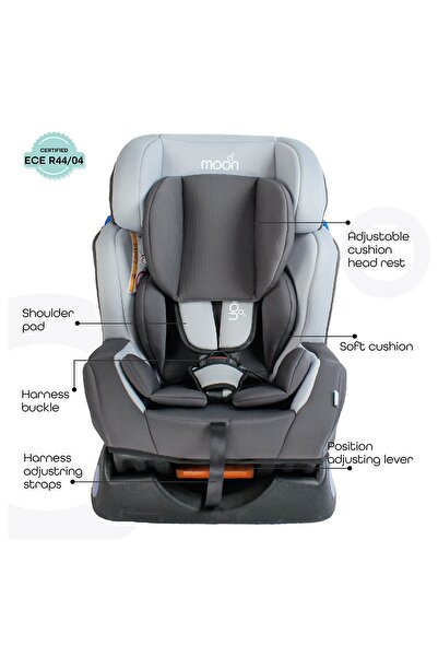Moon Sumo Baby/Infant Car seat suitable from Birth to 6 Years-(Group (0,1,2) (0-25 Kg) Charcoal Grey
