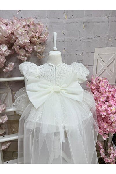 Hly Karol Tasarım Φόρεμα για κοριτσάκι από λευκή πέτρα, φόρεμα γενεθλίων, φόρεμα για φωτογράφιση, κατάλληλο για ηλικίες 0-13 ετών