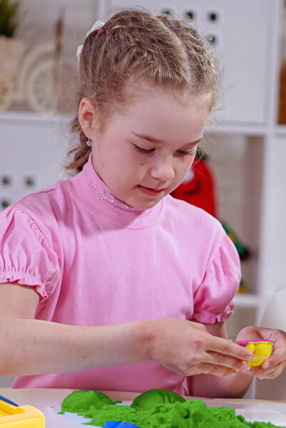 TutturX Natural Kinetic Sand 500Gr Bucket with 6 Molds as a Gift