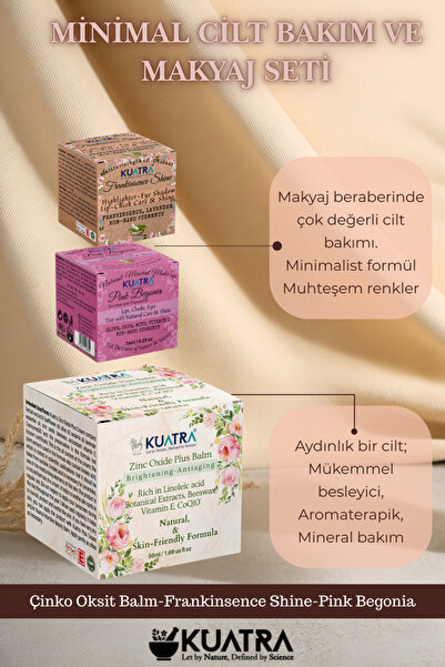 KUATRA Minimal cilt bakım ve makyaj set