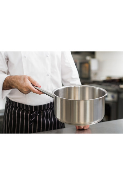 Russet Çok Büyük Endüstriyel Kaçarola No 6 Uzun Saplı Çelik Tas 24x12 cm (5,4...