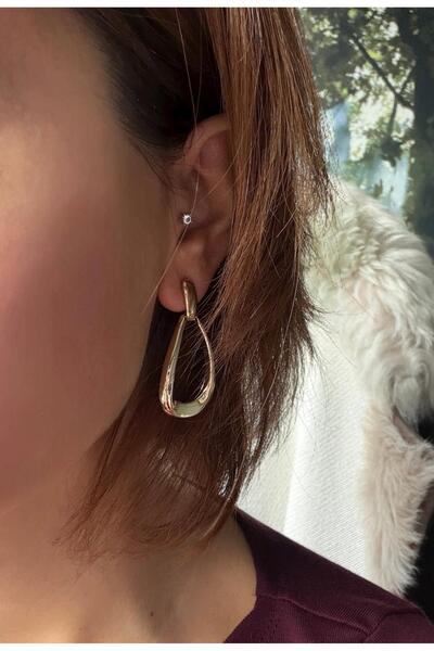 DGK COLLECTİON 14K gold renk tasarımVip seri - 1320 küpe ❤️