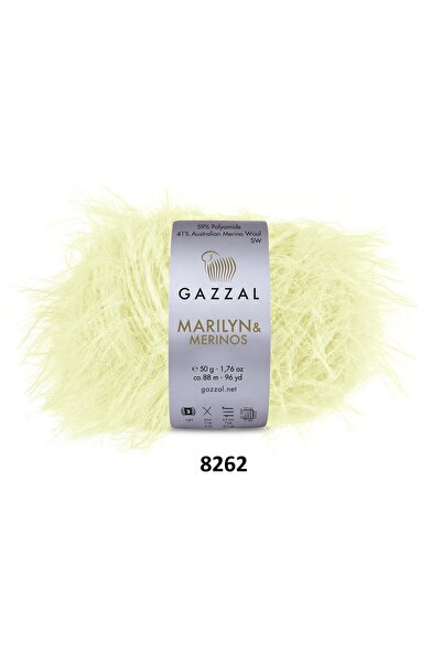 GAZZAL İPLİK خيوط غزال مارلين ميرينوس للحياكة طويلة الشعر 250 جرام 5×50 جرام ...