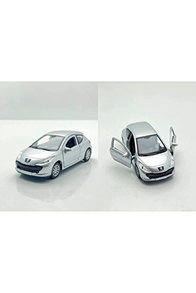 SUDESA OYUNCAK ÇEK BIRAK METAL PEUGEOT 207 GÜMÜŞ GRİ 42370D ( 12 CM )