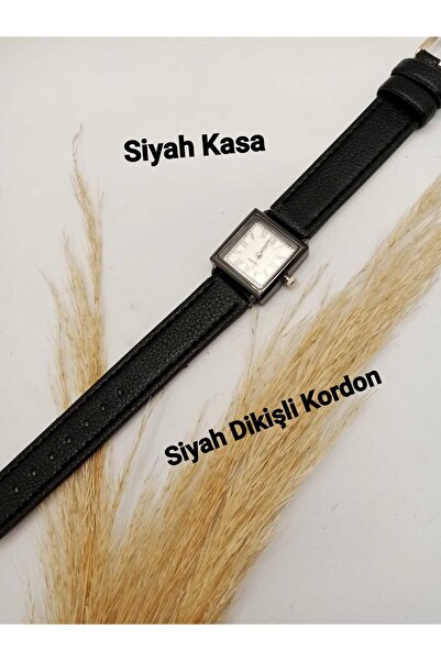 Spectrum Vintage Model Black Color Stitched Cord Women Wrist Watch (Black Cas...