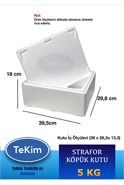 tekim temizlik ve ambalaj Strafor Beyaz Köpük Kutu 5kg