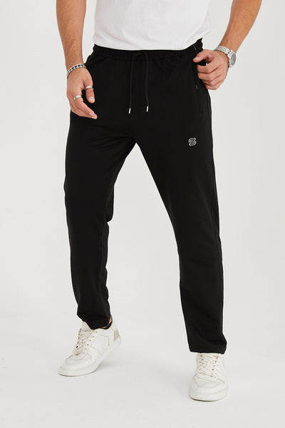 DawRazz Men's Sweatpants with Elastic Waistband, Back Pocket, Zipper, Compact...