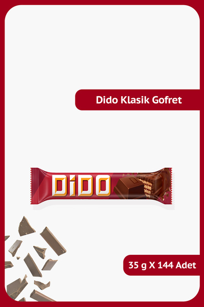 Ülker Dido Klasik - Sütlü Çikolata Kaplamalı Gofret - 35 gram - 144 Adet