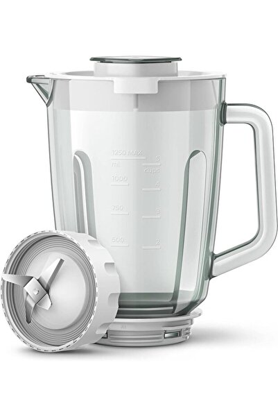 Philips Philips 450W Blender – 1.9L Plastic – Single Speed + Pulse with Grinder and Chopper – White
