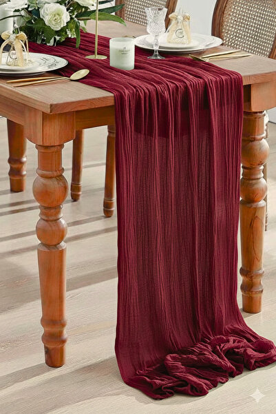 KAMİZ Bohemian Runner Tablecloth Modern Home Decor Wedding Engagement Table Cloth Dowry Set 100% Cotton