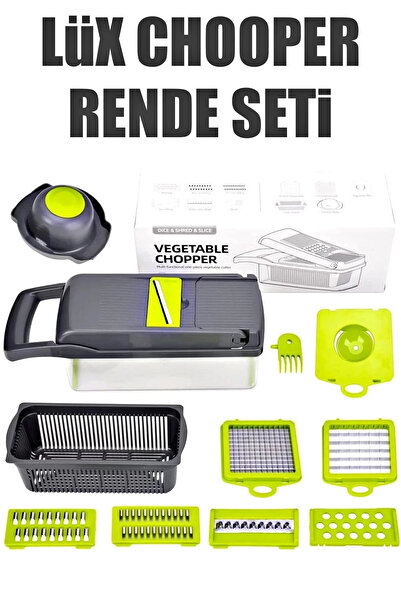 Tilbe Home Vegetable Chopper Patates Sebze Küp Rende Doğrayıcı Dicer Dilimleyici Jülyen Kesici Lüx Mutfak Set