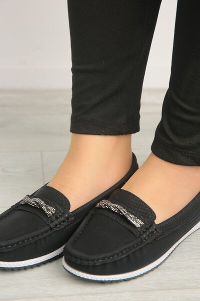 ASL SHOES STORE Balerini de damă ortopedici Stoned Twist Black - Pantofi clas...