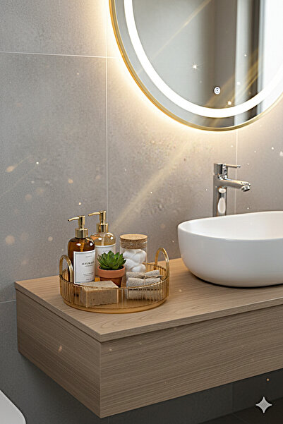 UNIQUE ME Amber Yellow Makeup Organizer - Cosmetic and Jewelry Organizer, for Kitchen and Bathroom