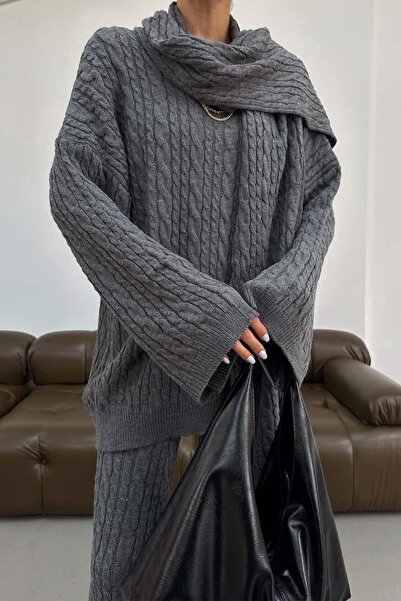 Jose Clothing Γυναικείο πλεκτό φόρεμα με πλεκτά μαλλιά