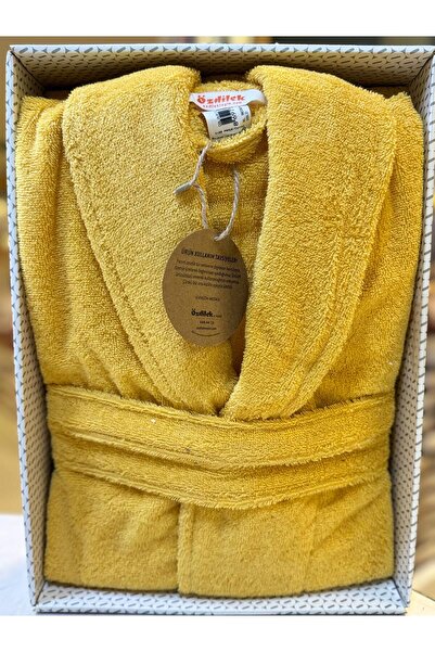 Özdilek Μπουρνούζι με γιακά σάλι από 100% βαμβάκι, χρυσό