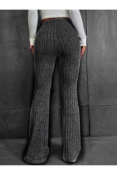 Wildco Antracit Camisole Fabric magas derekú Lycra kiszélesedő nadrág