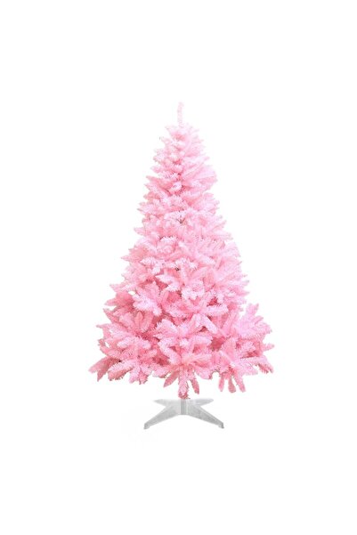 PROCART Brad artificial, roz, înălțime 200 cm, suport alb, ramuri flexibile