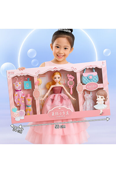 Bebelul Playset with doll and accessories, PINK, 3 years+