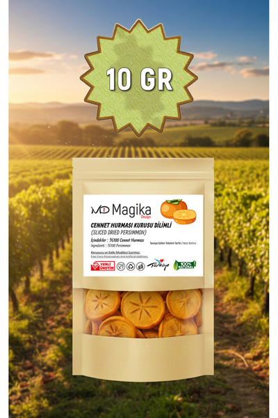 Magika Design 10 GR Kurutulmuş Dilim Trabzon Hurması - Cennet Hurması, Yerli,...