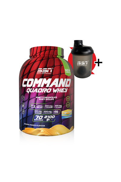 SSN Sports Style Nutrition Command Quadro Whey 2100 gr ( Muz Mango ) Protein ...