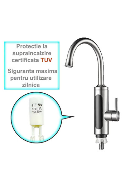 MODVIA Instant faucet 3300W LED stainless steel rotating 360