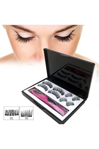 SSMEDIA Gene false magnetice 3D profesionale cu aplicator magnetic și cutie de depozitare