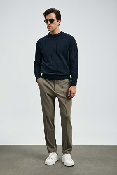 Lufian 112190329 Simon Smart Men's Chino Pants Slim Fit Men's Pants Toprak