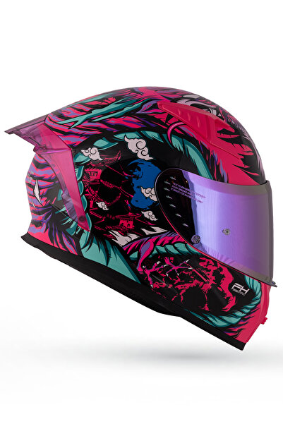 DeadG Spectre Legend Pink Siyah-Yeşil-Pembe Kask