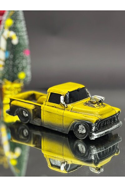 KirLiNova Sarı El Yapımı Kamyonet Araba Dekoratif