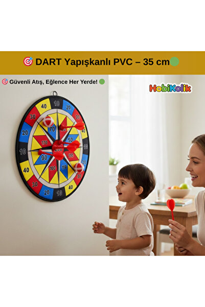 Art Tone 🎯 DART Yapışkanlı PVC – 35 cm | 3Yaş+ 🟢