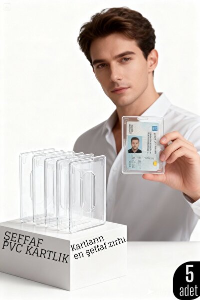 Transformacion 5’li PVC Kartlık – Ehliyet, Kimlik, Kredi Kartı Koruyucu Şeffaf Plastik Kılıf 427980