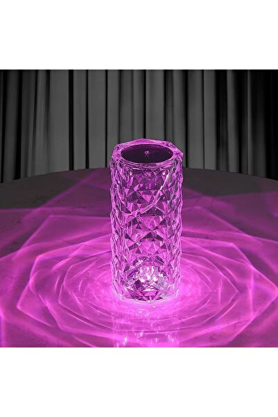 Zenorius Lampă Cristal RGB 16 Culori – Touch Control, Telecomandă, Reîncărcab...