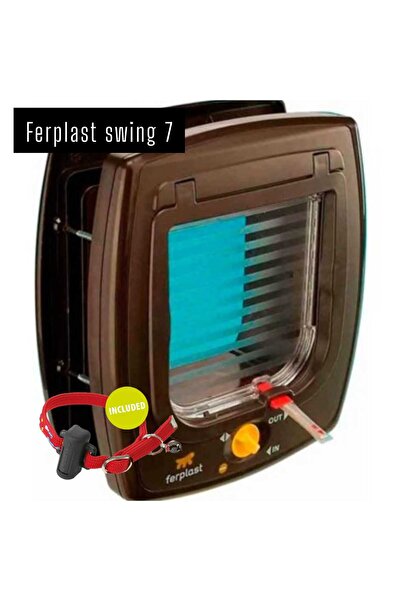 Ferplast Swing 7 Manyetik Kedi Kapısı Kahverengi
