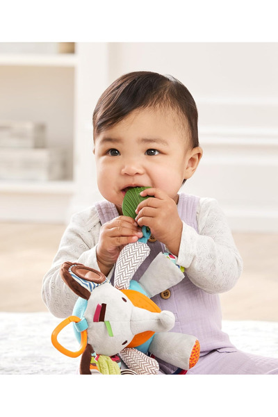 TEONA CONCEPT Elefant din plus interactiv, educativ, cu texturi senzoriale pentru bebelusi